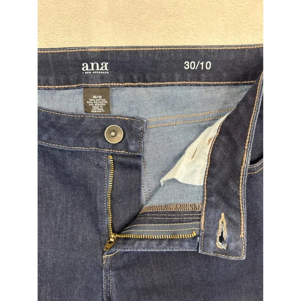 ana Jeans Womens 30/10 Blue Denim‎ Boot Cut Dark Wash